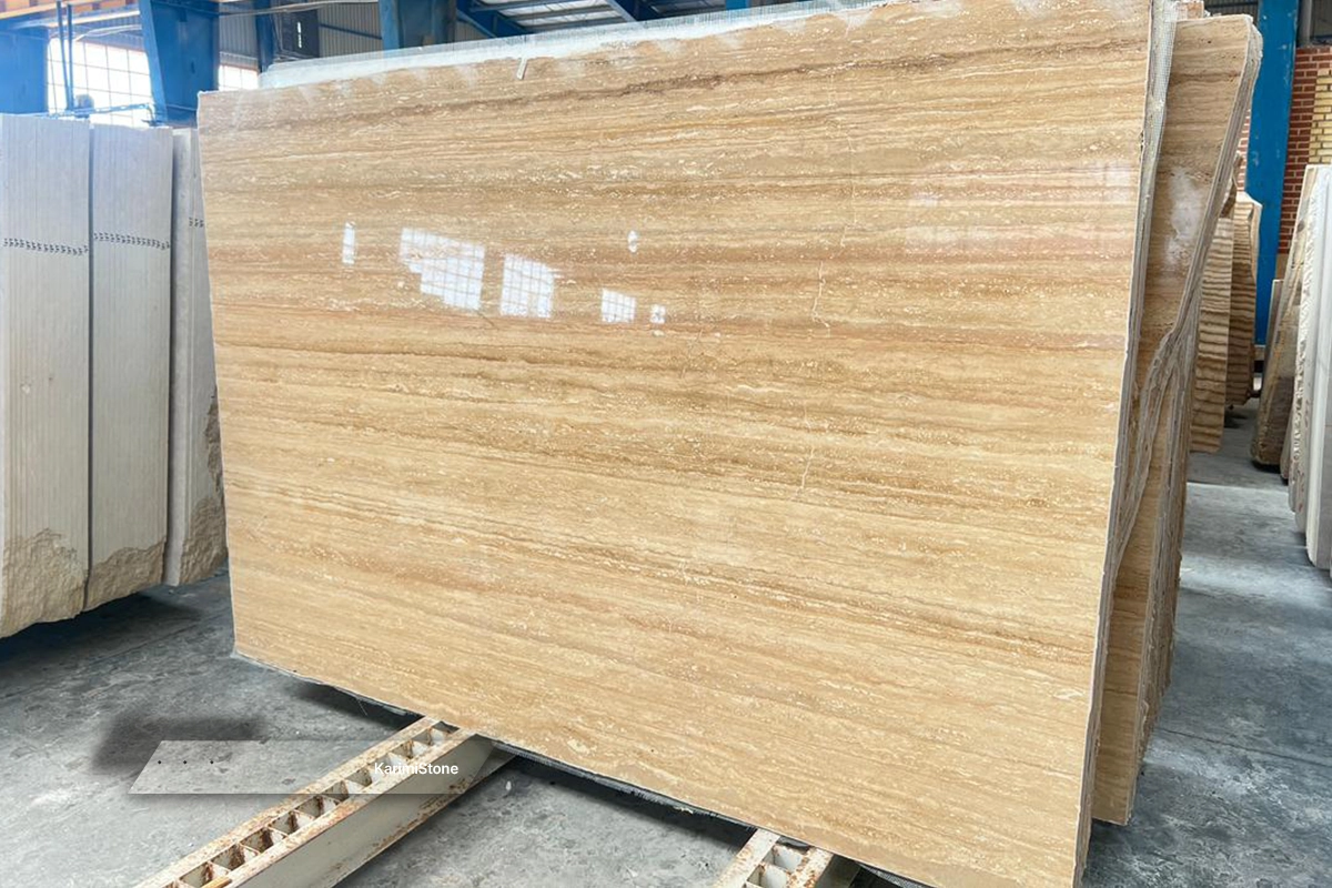 Beige Travertin polished 01