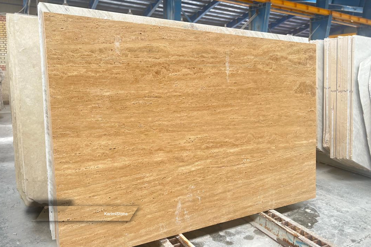 Beige Travertin polished 03