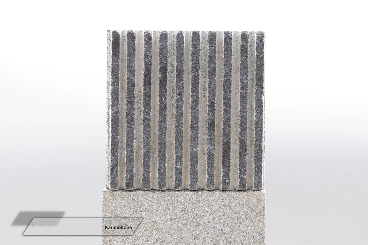 Granite Black Grooved 1200.800 – 01