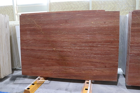 Red Travertine Polished