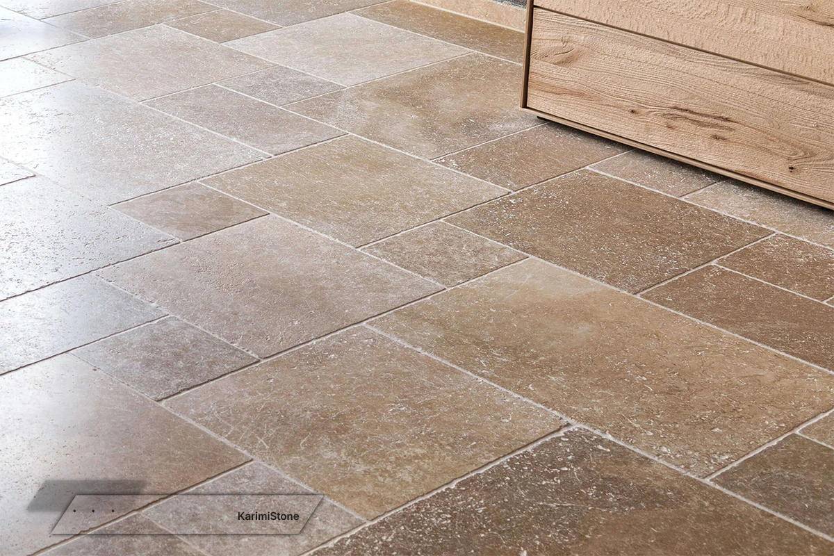 Travertine Beige Cross-cut Brushed & Tumbled 1200.800 – 04