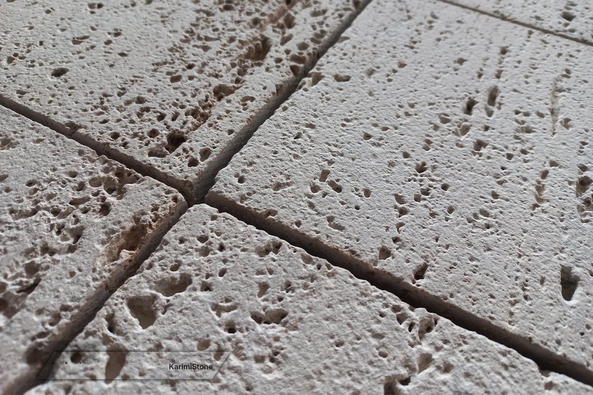 Travertine Beige Vein-cut Sandblasted 1200.800 – 01