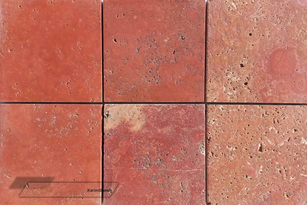 Travertine Red Cross-cut Brushed 1200.800 – 03