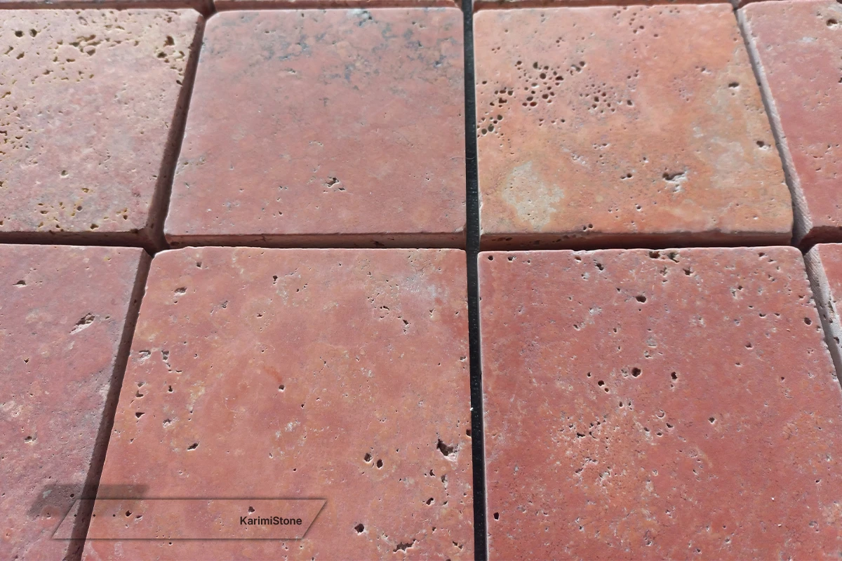 Travertine Red Cross-cut Brushed 1200.800 – 06