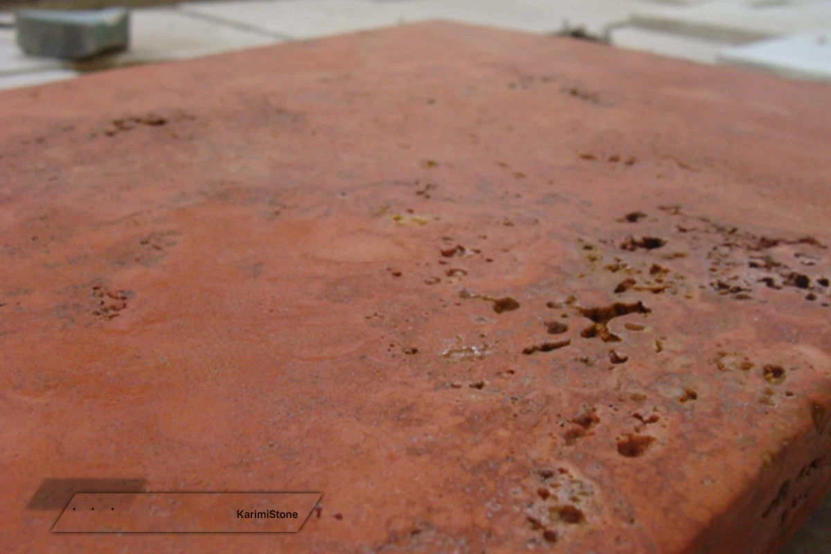Travertine Red Cross-cut Brushed 1200.800 – 08