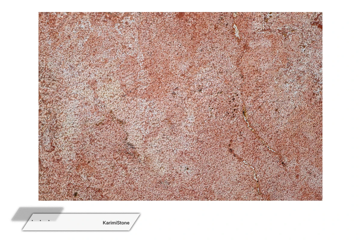 Travertine Red Cross-cut Bush hammered 1200.800 – 01