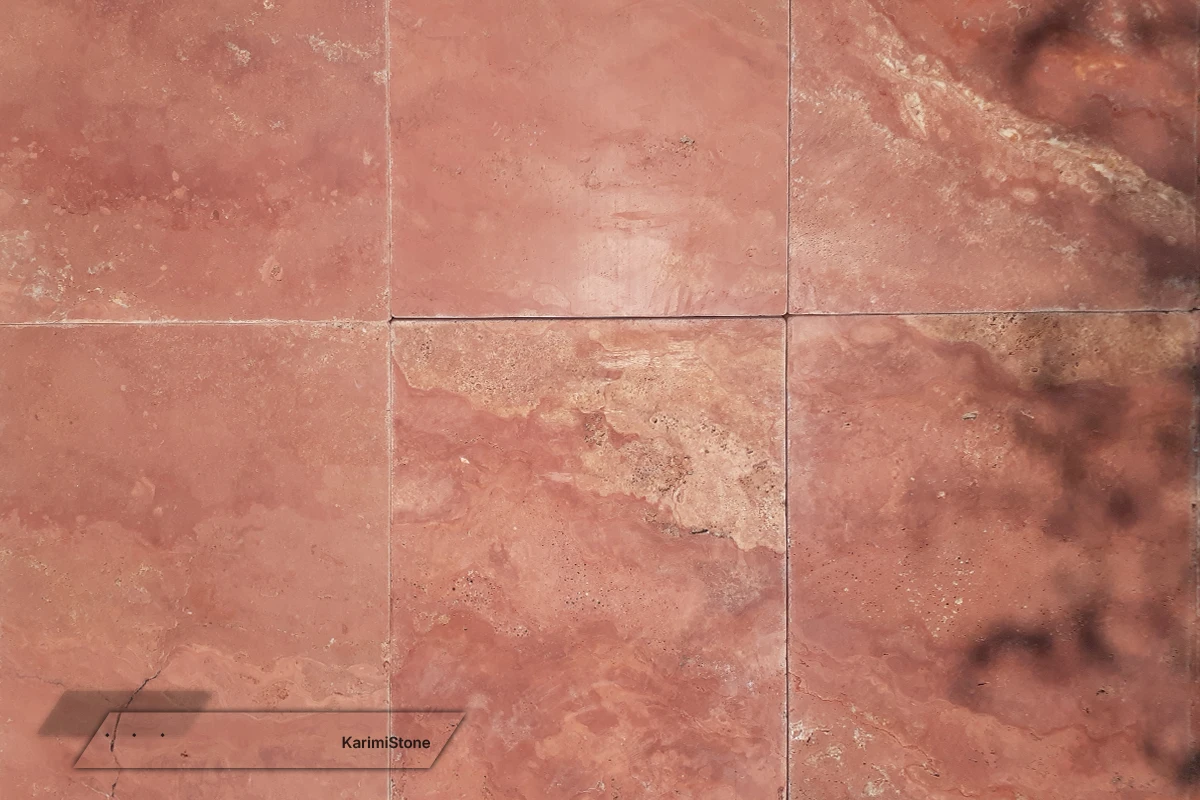 Travertine Red Cross-cut Honed 1200.800 – 01