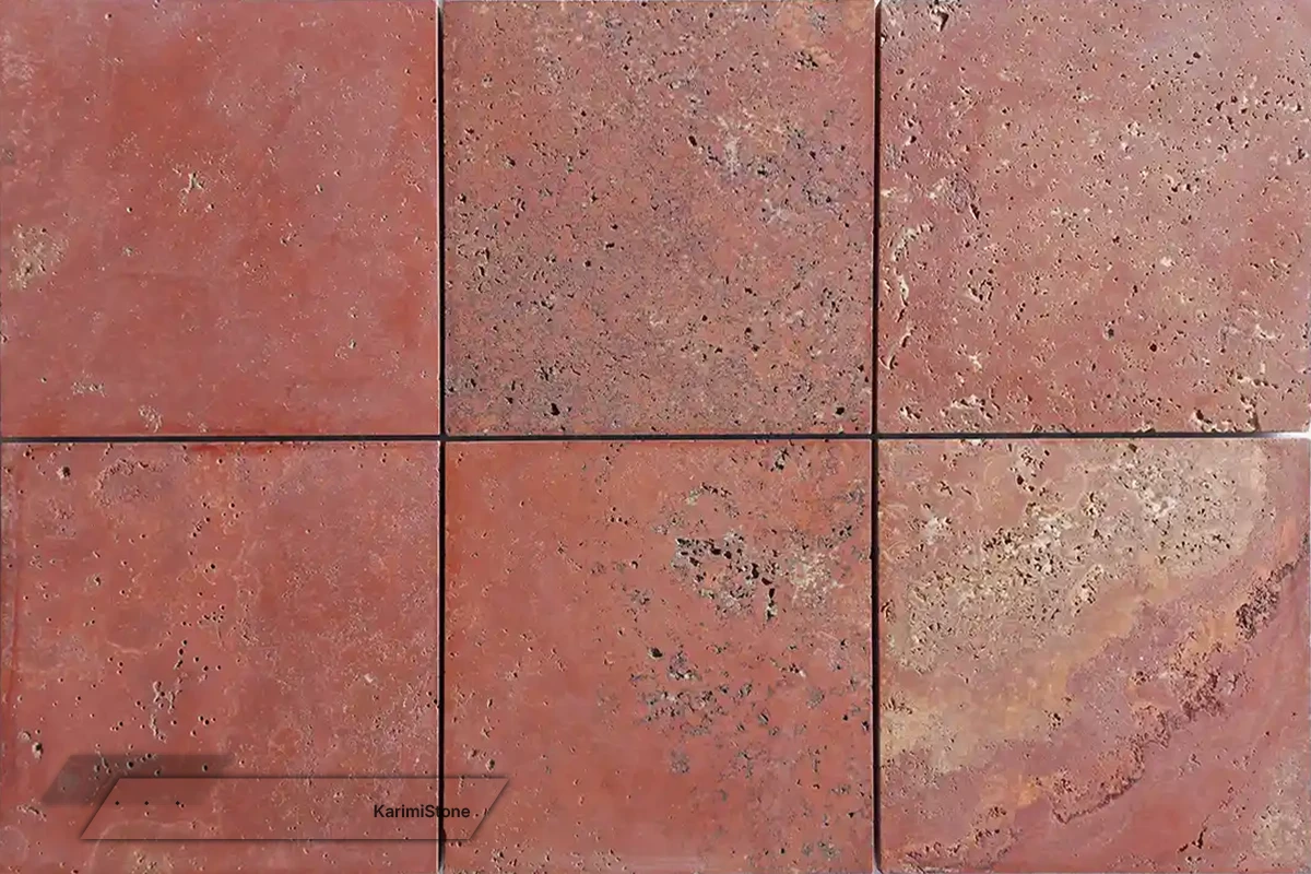 Travertine Red Cross-cut Honed 1200.800 – 02
