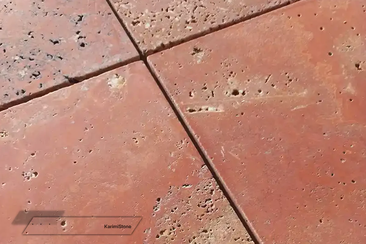 Travertine Red Cross-cut Honed 1200.800 – 05