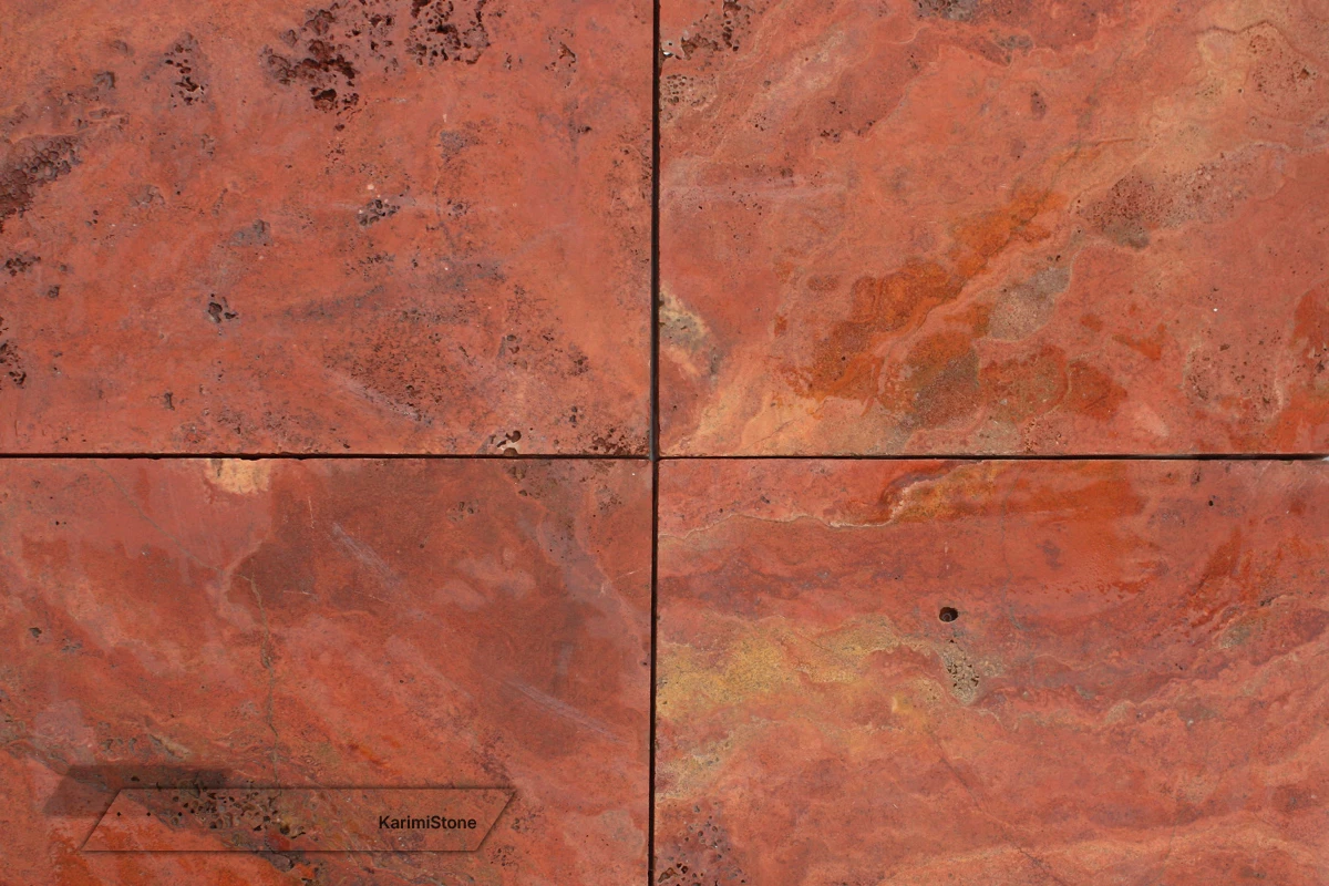 Travertine Red Cross-cut Honed 1200.800 – 07