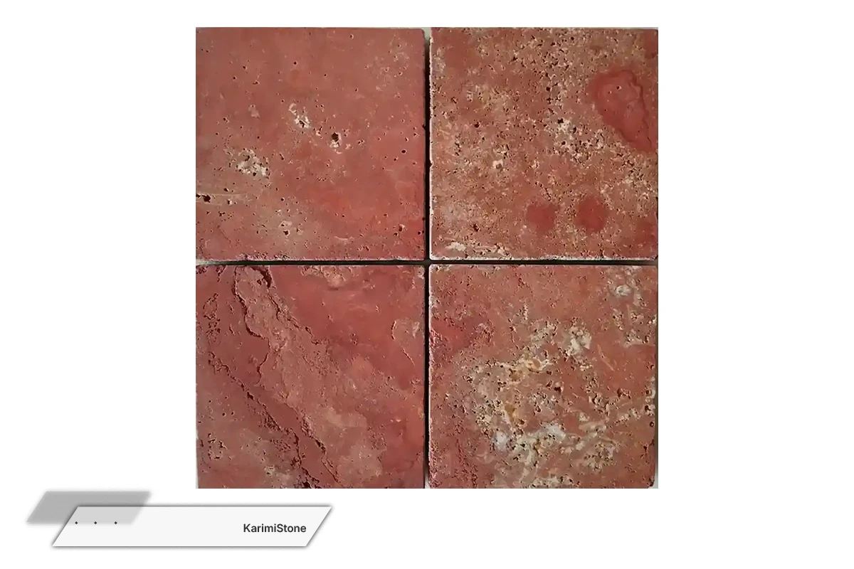 Travertine Red Cross-cut Honed & Tumbled 1200.800 – 03