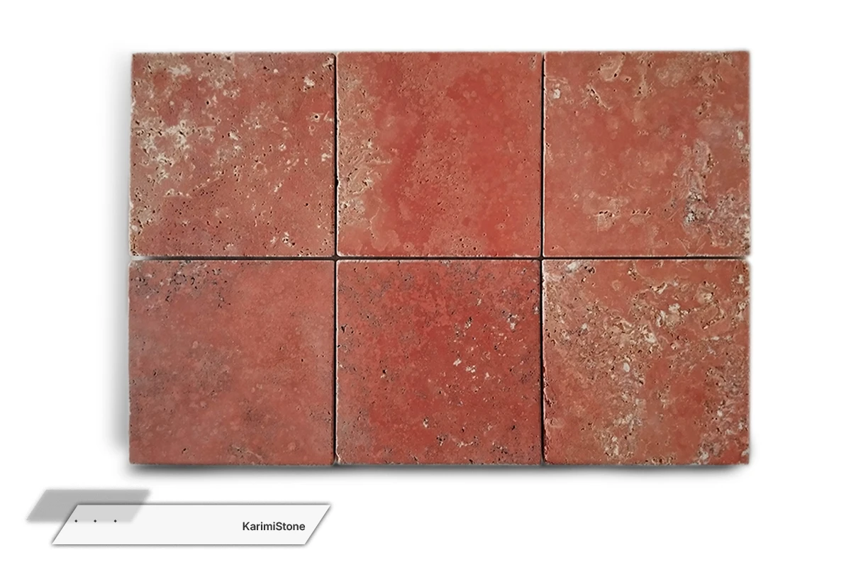 Travertine Red Cross-cut Honed & Tumbled 1200.800 – 04