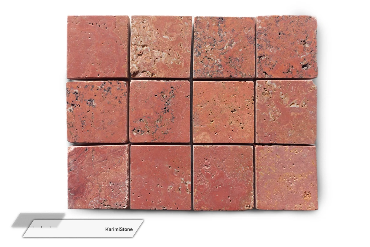 Travertine Red Cross-cut Honed & Tumbled 1200.800 – 07