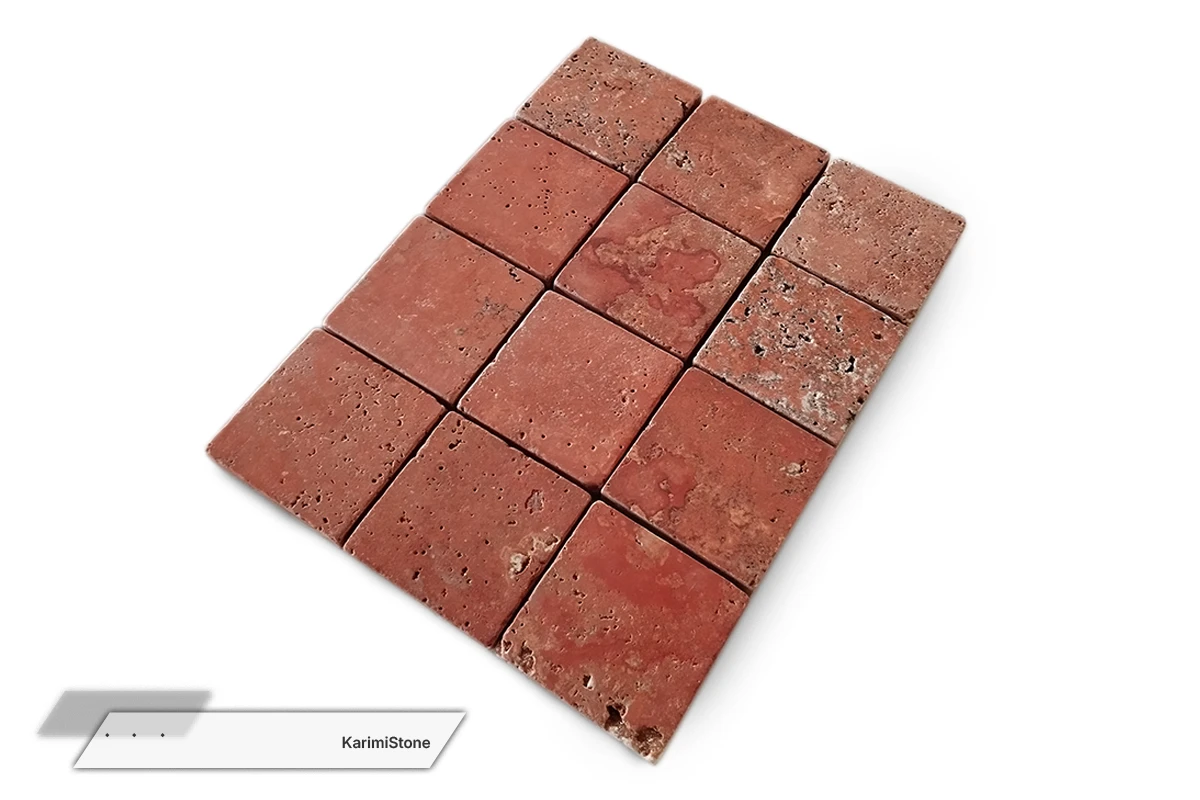 Travertine Red Cross-cut Honed & Tumbled 1200.800 – 08