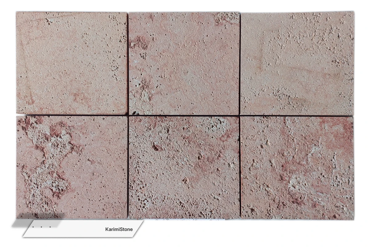 Travertine Red Cross-cut Sandblasted 1200.800 – 02