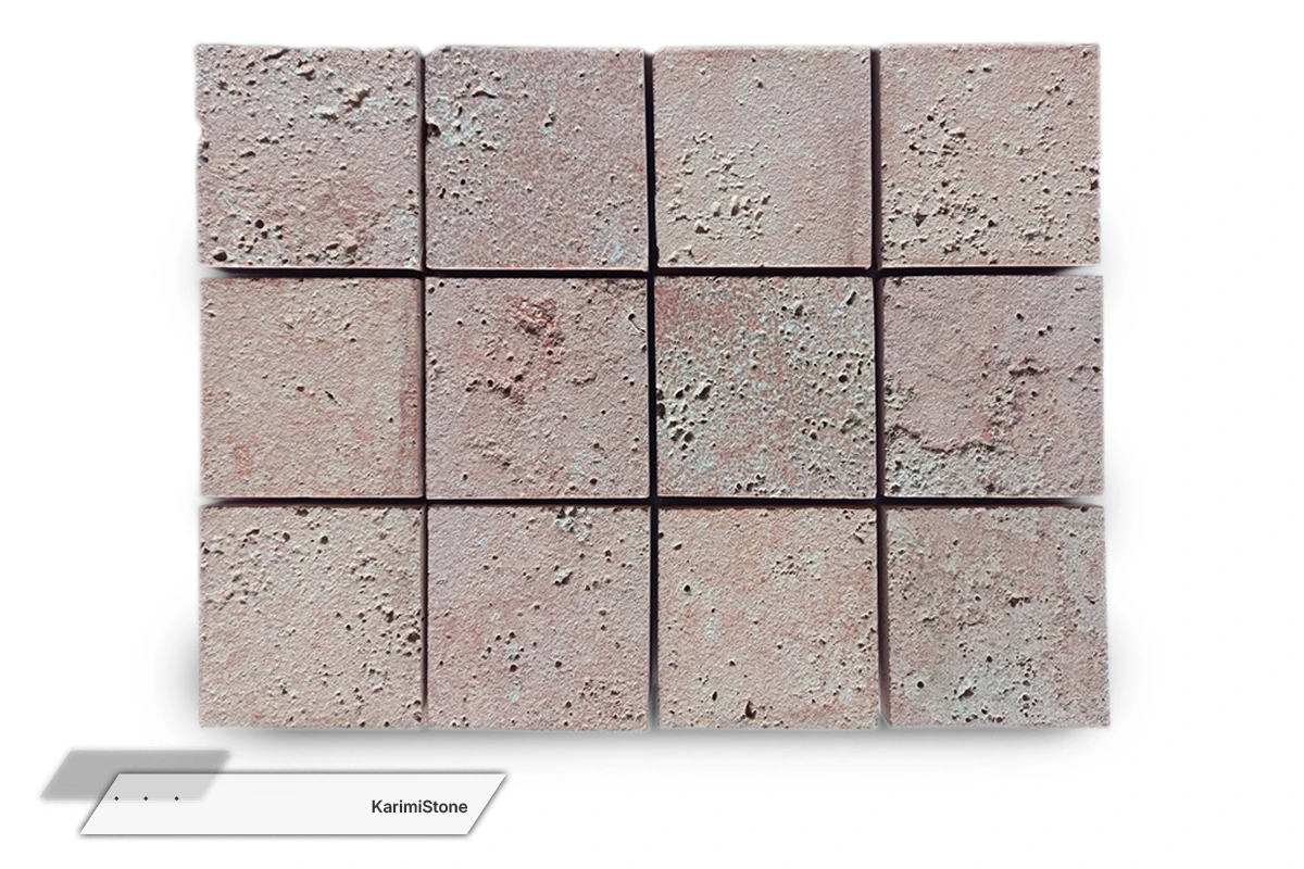 Travertine Red Cross-cut Sandblasted 1200.800 – 05