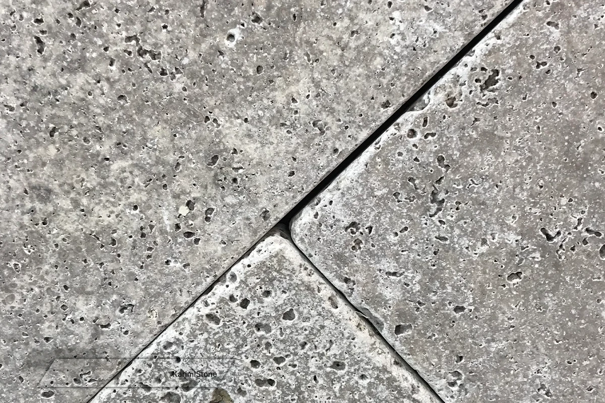 Travertine Silver Cross-cut Brushed & Tumbled 1200.800 – 01