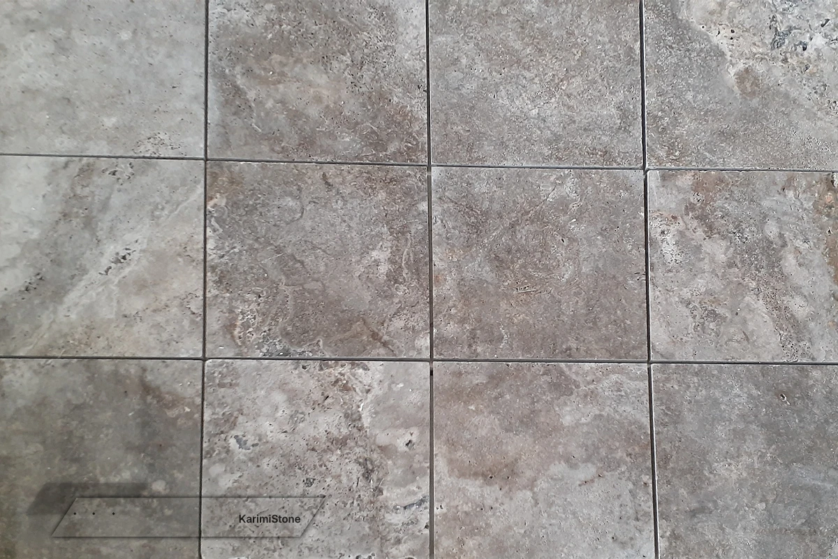 Travertine Silver Cross-cut Brushed & Tumbled 1200.800 – 010