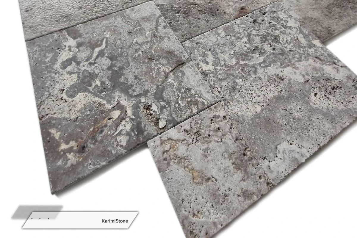 Travertine Silver Cross-cut Brushed & Tumbled 1200.800 – 05