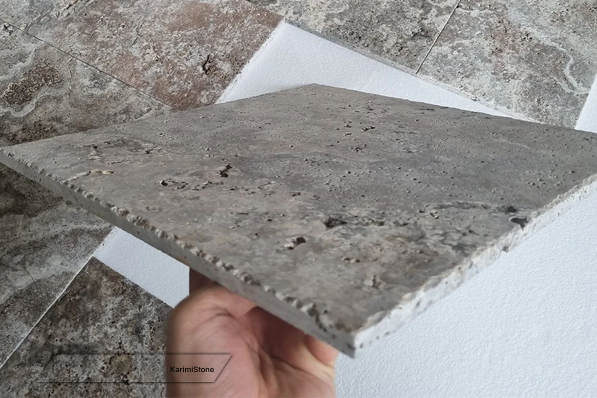 Travertine Silver Cross-cut Brushed & Tumbled 1200.800 – 06