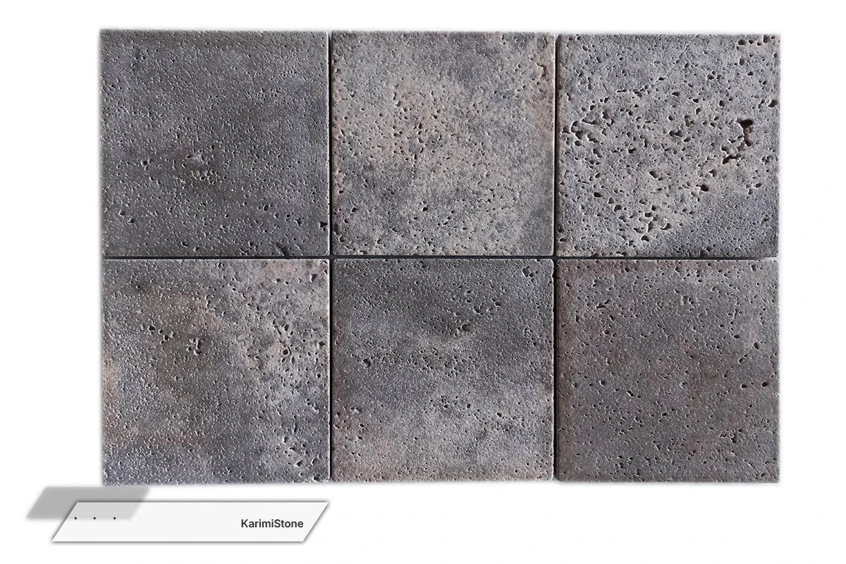 Travertine Silver Cross-cut Sandblasted & Brushed 1200.800 – 02