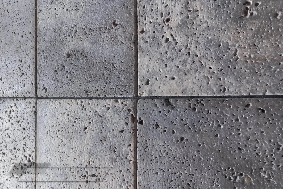 Travertine Silver Cross-cut Sandblasted & Brushed 1200.800 – 03