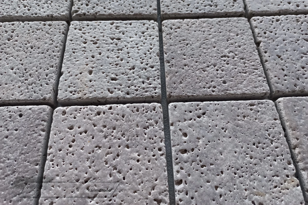 Travertine Silver Cross-cut Sandblasted & Brushed 1200.800 – 07