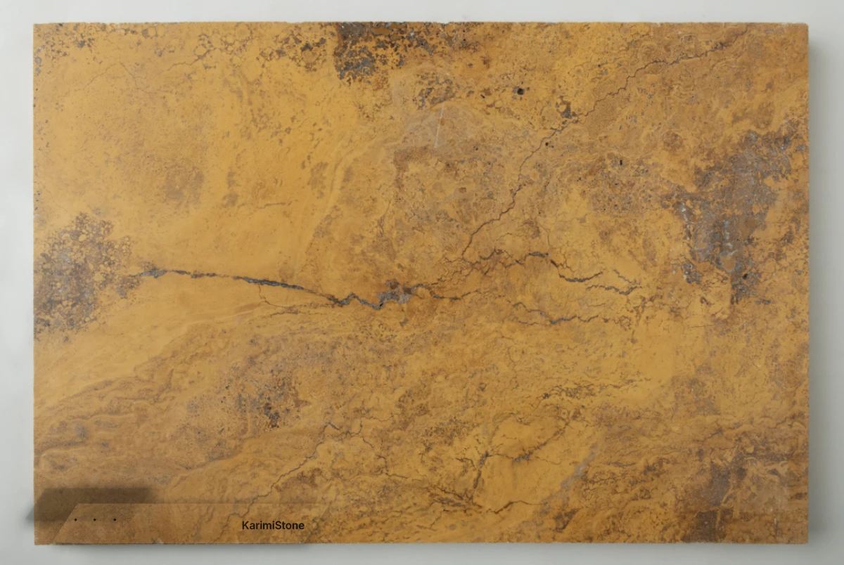 Yellow Travertine Honed, Cross-cut (2)