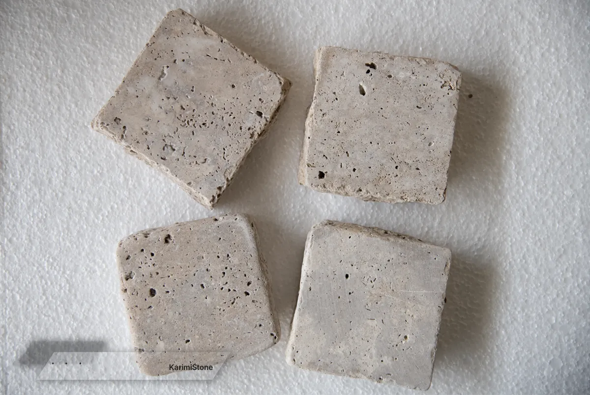 travertine begie honed cubble 9